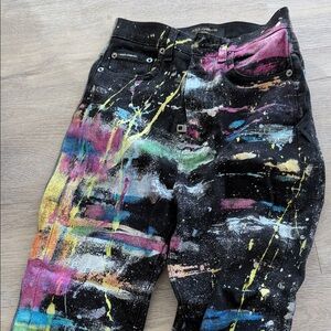 Dolce & Gabbana Multicolor Splatter Skinny Pants